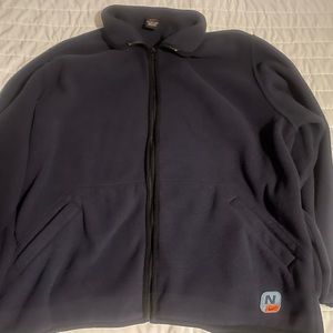 Vin 90s Nike Men's Navy Blue Full Zip Fleece Vintage  Large